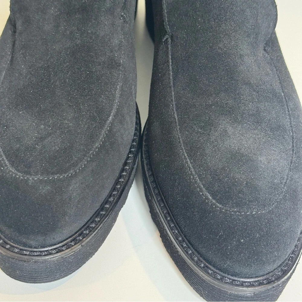 Aquatalia Loafers black Suede Kelsey Weatherproof Shoes